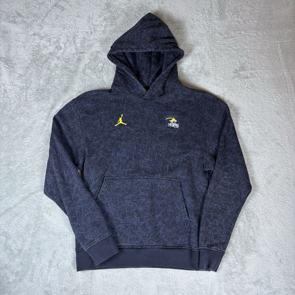 Jordan Men's Small Michigan Wolverines‎ Pullover Hoodie Sweater DR0278-426